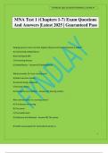MNA Test 1 &lpar;Chapters 1-7&rpar; Exam Questions And Answers &vert;Latest 2025 &vert; Guaranteed Pass