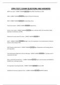 CPPA TEST 2 EXAM QUESTIONS AND ANSWERS