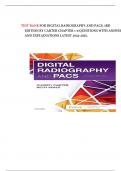 Digital Radiography and PACS 3rd Edition by Christi Carter Test Bank | Professional Test Bank