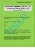 NetSuite ERP Consultant Exam Prep TWO Questions And Answers &vert;Latest 2025 &vert; Guaranteed Pass