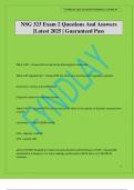 NSG 323 Exam 2 Questions And Answers &vert;Latest 2025 &vert; Guaranteed Pass