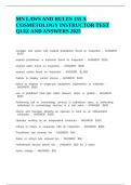 MN LAWS AND RULES 155 A COSMETOLOGY INSTRUCTOR TEST QUIZ AND ANSWERS 2025&period;