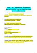 WGU C429 Healthcare Operations Management &ndash; &lpar;2025&rpar; Questions and Answers Graded A&plus;