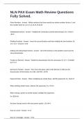 NLN PAX Exam Math Review Questions Fully Solved&period;