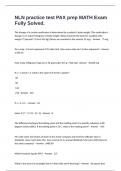 NLN practice test PAX prep MATH Exam Fully Solved&period;