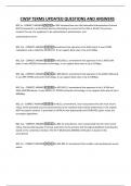 CWSP TERMS UPDATED QUESTIONS AND ANSWERS