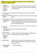 Multiple Sclerosis Certified Specialist Exam Question and answers correctly solved