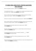 IT FUNDS FINAL EXAM STUDY UPDATED QUESTIONS AND ANSWERS