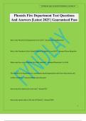 Phoenix Fire Department Test Questions And Answers &vert;Latest 2025 &vert; Guaranteed Pass