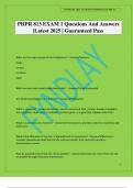 PHPR 813 EXAM 1 Questions And Answers &vert;Latest 2025 &vert; Guaranteed Pass