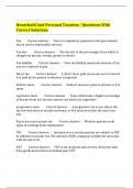 Household And Personal Taxation - Questions With Correct Solutions