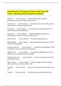 Introduction To Personal Taxation And Types Of Taxes - Questions With Complete Solutions