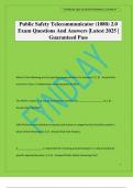 Public Safety Telecommunicator &lpar;1080&rpar; 2&period;0 Exam Questions And Answers &vert;Latest 2025 &vert; Guaranteed Pass