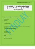Prosthetic CPM Study Guide Exam Questions And Answers &vert;Latest 2025 &vert; Guaranteed Pass