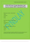 PYB 159 Week 5 Exam Questions And Answers &vert;Latest 2025 &vert; Guaranteed Pass