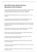 NLN PAX Exam Study Science Questions And Answers&period;