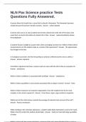 NLN Pax Science practice Tests Questions Fully Answered&period;