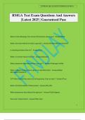 RMGA Test Exam Questions And Answers &vert;Latest 2025 &vert; Guaranteed Pass