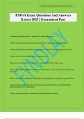 RMGA Exam Questions And Answers &vert;Latest 2025 &vert; Guaranteed Pass