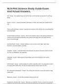 NLN-PAX Science Study Guide Exam And Actual Answers&period;