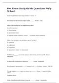 Pax Exam Study Guide Questions Fully Solved&period;