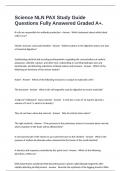 Science NLN PAX Study Guide  Questions Fully Answered Graded A&plus;&period;