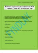 Software Engineering Exam Questions And Answers &vert;Latest 2025 &vert; Guaranteed Pass