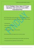 Ch 15 Multiple Choice Spmt 217 Exam Questions And Answers &vert;Latest 2025 &vert; Guaranteed Pass