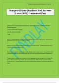 Starguard Exam Questions And Answers &vert;Latest 2025 &vert; Guaranteed Pass