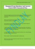 Starguard Exam Questions And Answers &vert;Latest 2025 &vert; Guaranteed Pass
