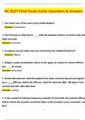 NC BLET Final Study Guide Exam 2025 Update Newest Questions and Answers Latest &lpar;2025 &sol; 2026&rpar; &lpar;Verified Answers&rpar;