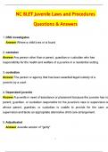 NC BLET Juvenile Laws and Procedures Exam 2025 Update Newest Questions and Answers Latest &lpar;2025 &sol; 2026&rpar; &lpar;Verified Answers&rpar;