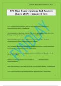 USI Final Exam Questions And Answers &vert;Latest 2025 &vert; Guaranteed Pass