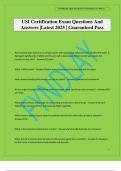 USI Certification Exam Questions And Answers &vert;Latest 2025 &vert; Guaranteed Pass