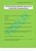 USI Exam Review Questions And Answers &vert;Latest 2025 &vert; Guaranteed Pass