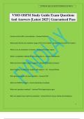VMO OSFM Study Guide Exam Questions And Answers &vert;Latest 2025 &vert; Guaranteed Pass
