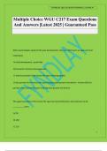 Multiple Choice WGU C217 Exam Questions And Answers &vert;Latest 2025 &vert; Guaranteed Pass