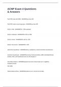 ACNP Exam 4 Questions & Answers