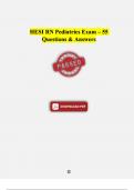 Hesi RN Pediatrics Exam &vert;&vert; 55 Answers Questions and Answers &lpar;UPDATED 2025&rpar; &vert;&vert; &lpar;Best Answers&rpar;
