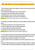 EMT JB LEARNING MIDTERM EXAM Latest 2025 Actual Questions and Verified Answers &lpar;2025 &sol; 2026&rpar; A&plus; Grade 100&percnt; Guarantee Verified by Experts