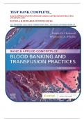 TEST BANK COMPLETE&lowbar; BASIC & APPLIED CONCEPTS OF BLOOD BANKING AND TRANSFUSION PRACTICES 6TH EDITION&comma; &lpar;2025&rpar; BY PAULA R&period; HOWARD & WYENONA HICKS ALL CHAPTERS 1-16&vert; LATEST VERSION WITH WELL DETAILED ANSWERS&vert; GRADE A&plus;
