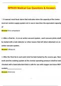 Medical Gas NFPA 99 Latest 2025 Actual Questions and Verified Answers &lpar;2025 &sol; 2026&rpar; A&plus; Grade