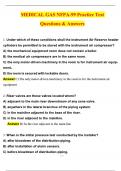Medical Gas NFPA-99 Practice Test Latest 2026 Actual Questions and Verified Answers &lpar;2026 &sol; 2027&rpar; A&plus; Grade 100&percnt; Guarantee Verified by Experts