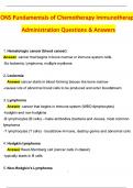 ONS Fundamentals of Chemotherapy Immunotherapy Administration Exam Latest 2025 Actual Questions and Verified Answers &lpar;2025 &sol; 2026&rpar; A&plus; Grade 100&percnt; Guarantee Verified by Experts