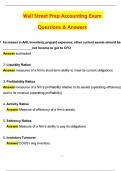 Wall Street Prep Accounting Exam Latest 2025 Actual Questions and Verified Answers &lpar;2025 &sol; 2026&rpar; A&plus; Grade 100&percnt; Guarantee Verified by Experts