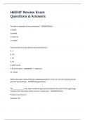 HEENT Review Exam Questions & Answers