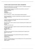CHFM EXAM QUESTIONS ANDS ANSWERS