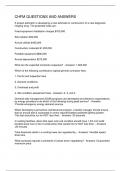 CHFM QUESTIONS AND ANSWERS
