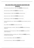 BESC 3010 FINAL EXAM UPDATED QUESTIONS AND ANSWERS