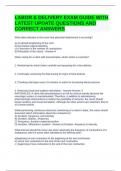 LABOR & DELIVERY EXAM GUIDE WITH LATEST UPDATE QUESTIONS AND CORRECT ANSWERS 